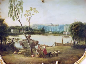 Construcción de las terrazas en Schloss Sanssouci, 1747
